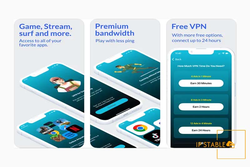 دانلود فیلتر شکن Gaming VPN گیمینگ وی پی ان کاهش پینگ برای اپل و آیفون و ios